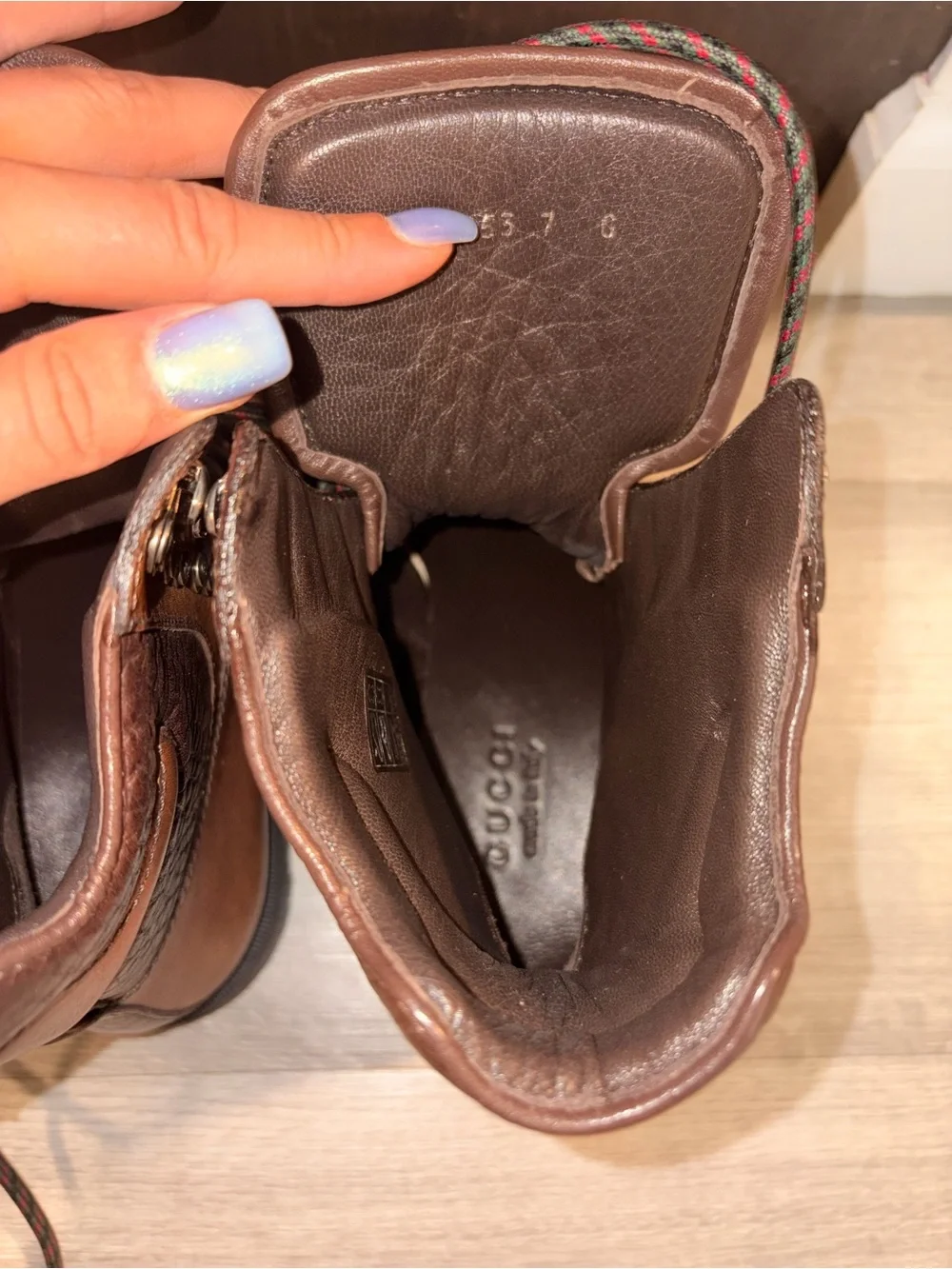 Gucci Brown Leather Alpine Lace-Up Boots
